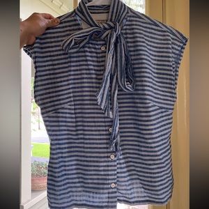EUC Ace & Jig Page Blouse in “Starboard” - Small